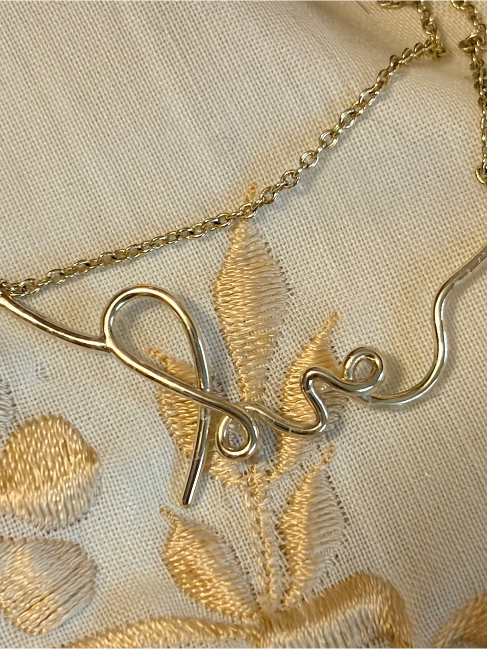 Stella & Dot Delicate Gold 'Love' Script Necklace - Jewelry - 17”, 18”, 19”